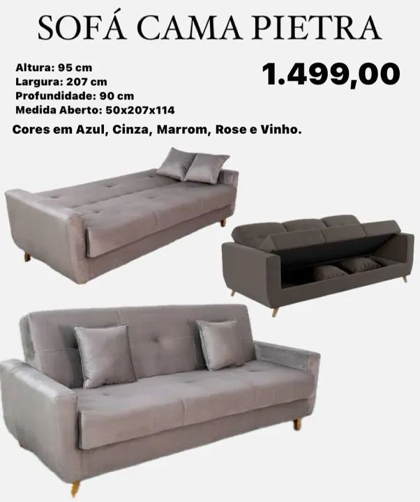 Sofá cama Pietra- ENTREGA HOJE!!