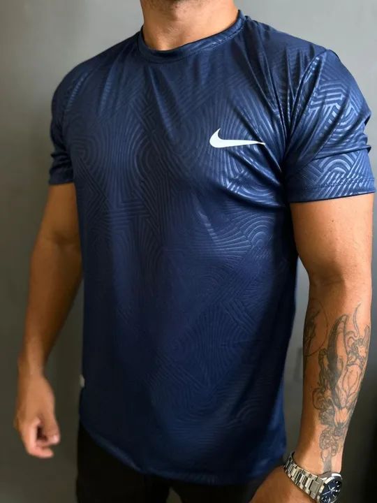 Camiseta Nike Verde Militar Drifit efeito 3D - Foto 2