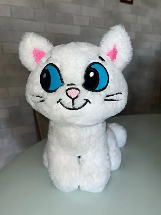 Pelúcia Gato Branco Mingau Turma Da Mônica