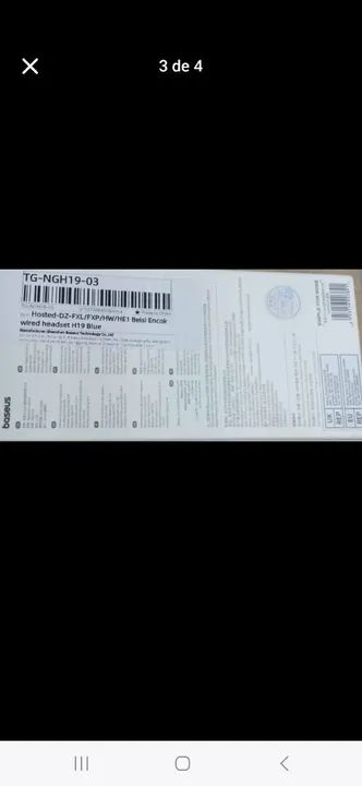 Fone de Ouvido Baseus  H19- Novo - Foto 3
