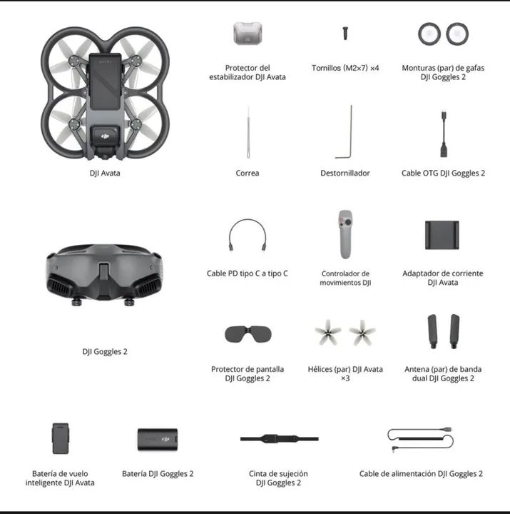 Dji Avata Pro View Óculos Goggles 2 + kit de filtros polarizadores + luz de voo noturno.  - Foto 2