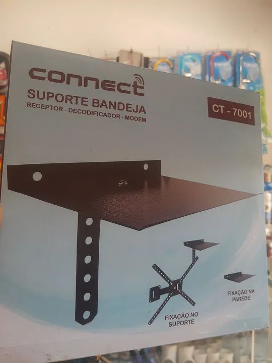 Suporte para Bandeja de Receptor, Decodificador e Modem - Connect CT-7001