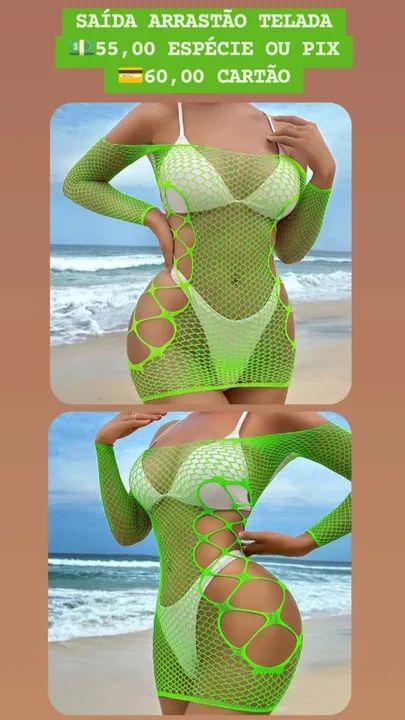 Vestido Telinha Arrastão saída de praia  - Foto 3