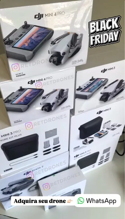 Drones DJI Mini 3 Pro, Mini 4 Pro, Avata 2 e Mini 3