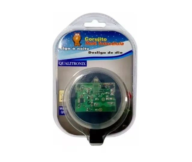 Rele Fotocélula Sensor Bivolt Corujito Qr51 Com Suporte