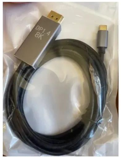Cabo Usb Tipo C Thunderbolt 3 X Displayport 4k 144hz - Foto 2