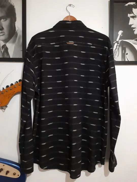 Camisa Renner Ripping  Preta e Marrom Tam GG. - Foto 5