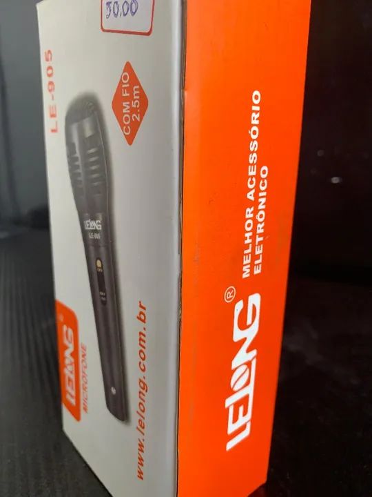 Microfone Lelong com Fio 2.5mm - Qualidade de Som Incrível