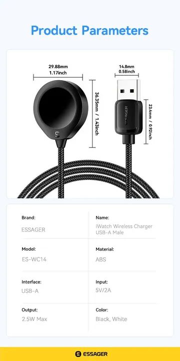 Carregador Magnético 2.5W para Apple Watch - Foto 3