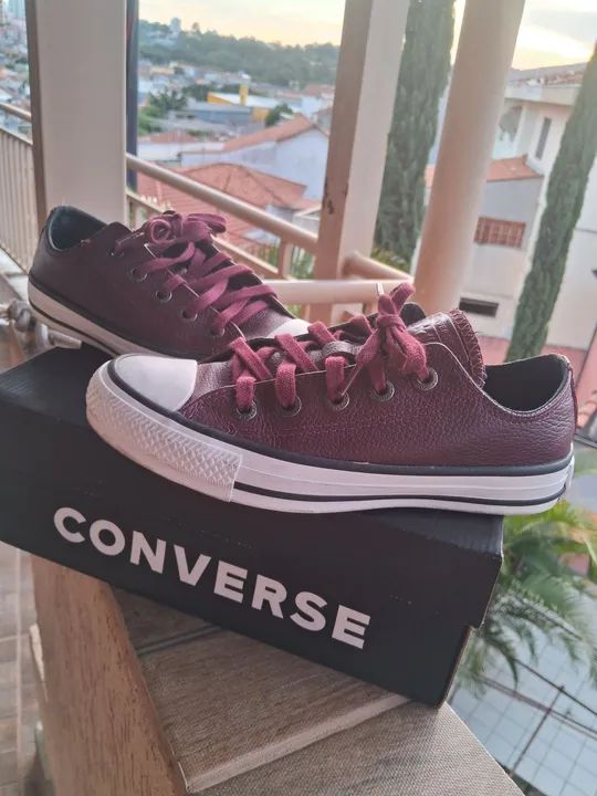Tênis Converse Chuck Taylor All Star Vinho Cano Baixo All Star