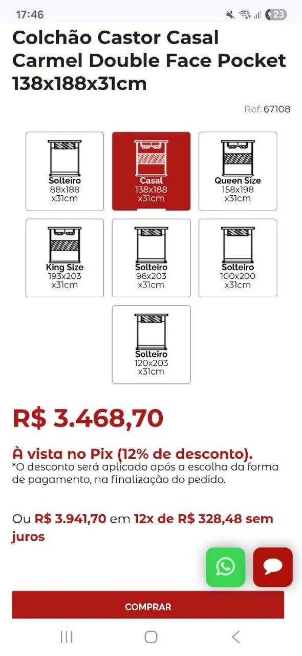 COLCHÃO CASTOR CARMEL CASAL  - Foto 3