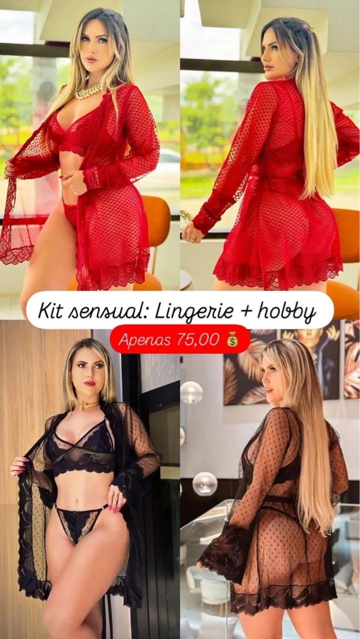 Kit sensual lingerie + hobby/ camisolas e pijamas