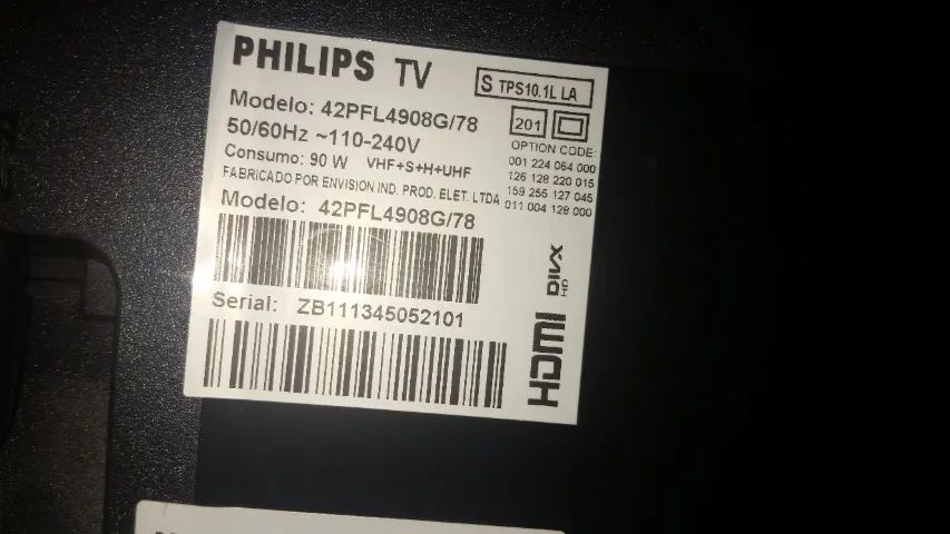 Tv Philips 3d Fhd 42pfl4908g/78 (com Defeito Na Tela) - Foto 4
