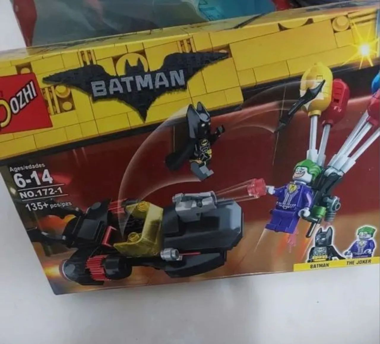 Blocos de montar do batman versus coringa 
