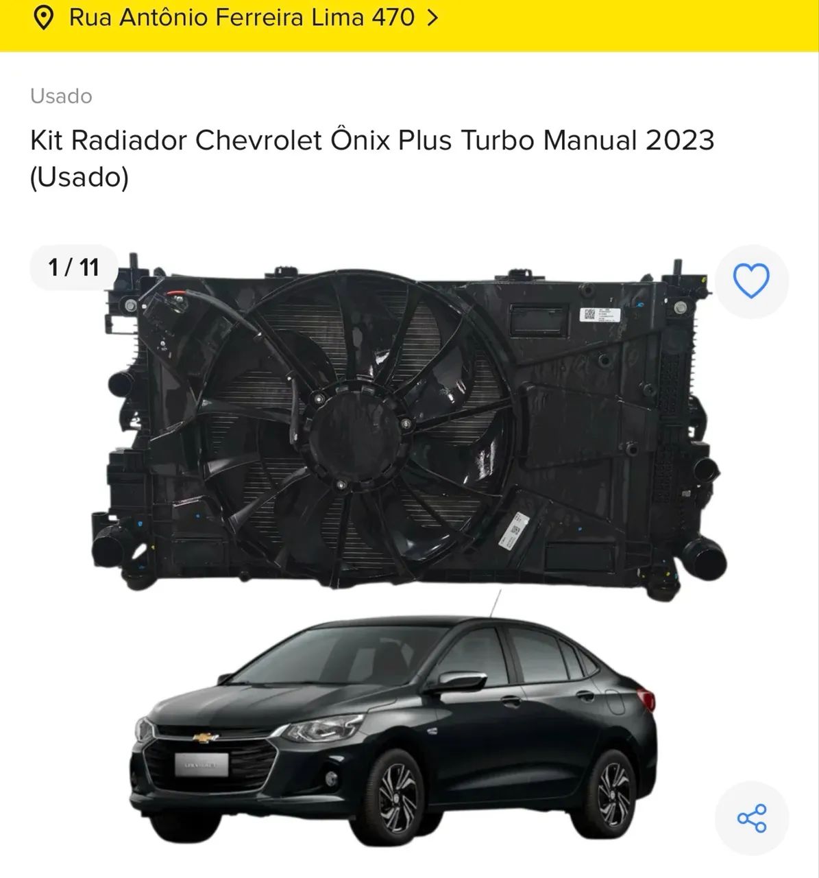 KIT RADIADOR CHEVROLET ONIX PLUS 1.0 TURBO MANUAL 2023  - Foto 2