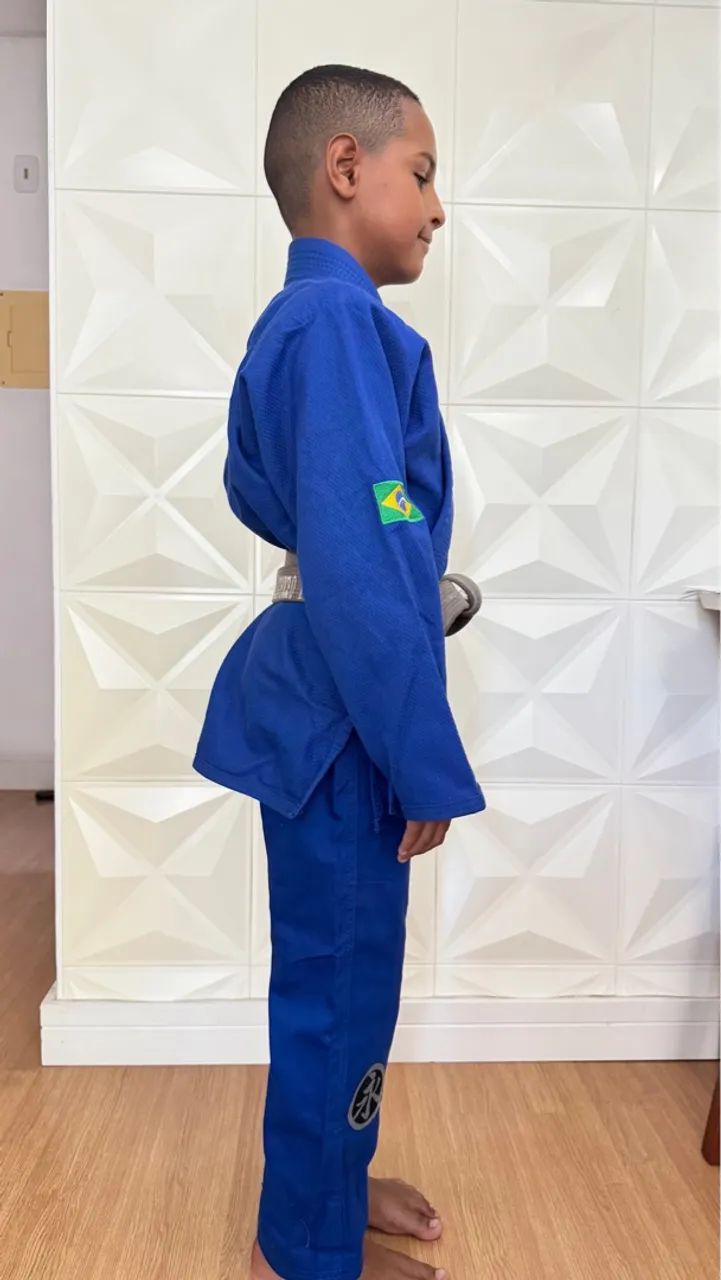 Kimono Marca Keiko Trançado Azul - Foto 3
