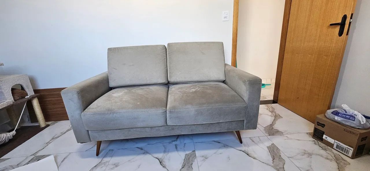 Sofá 2 lugares cinza