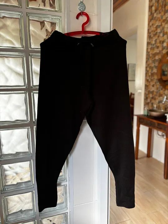 Calça de lã  Feminina Preta TAM M - Foto 4