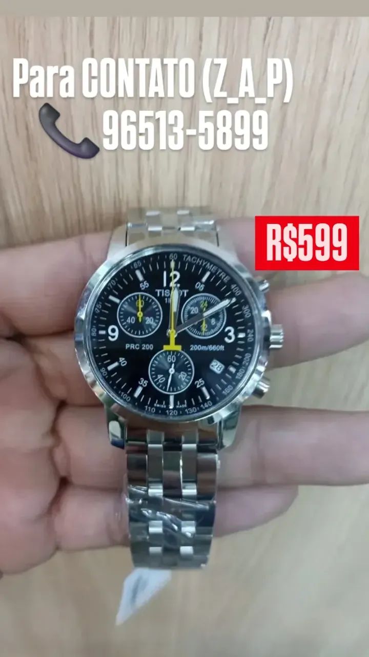 Relógio TISSOT PRC 200 - MULTIFUNCIONAL - MOSTRADOR PRETO