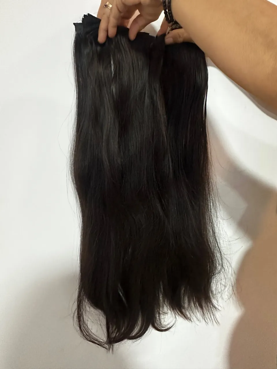 Mega Hair Humano Castanho Escuro- cabelo brasileiro