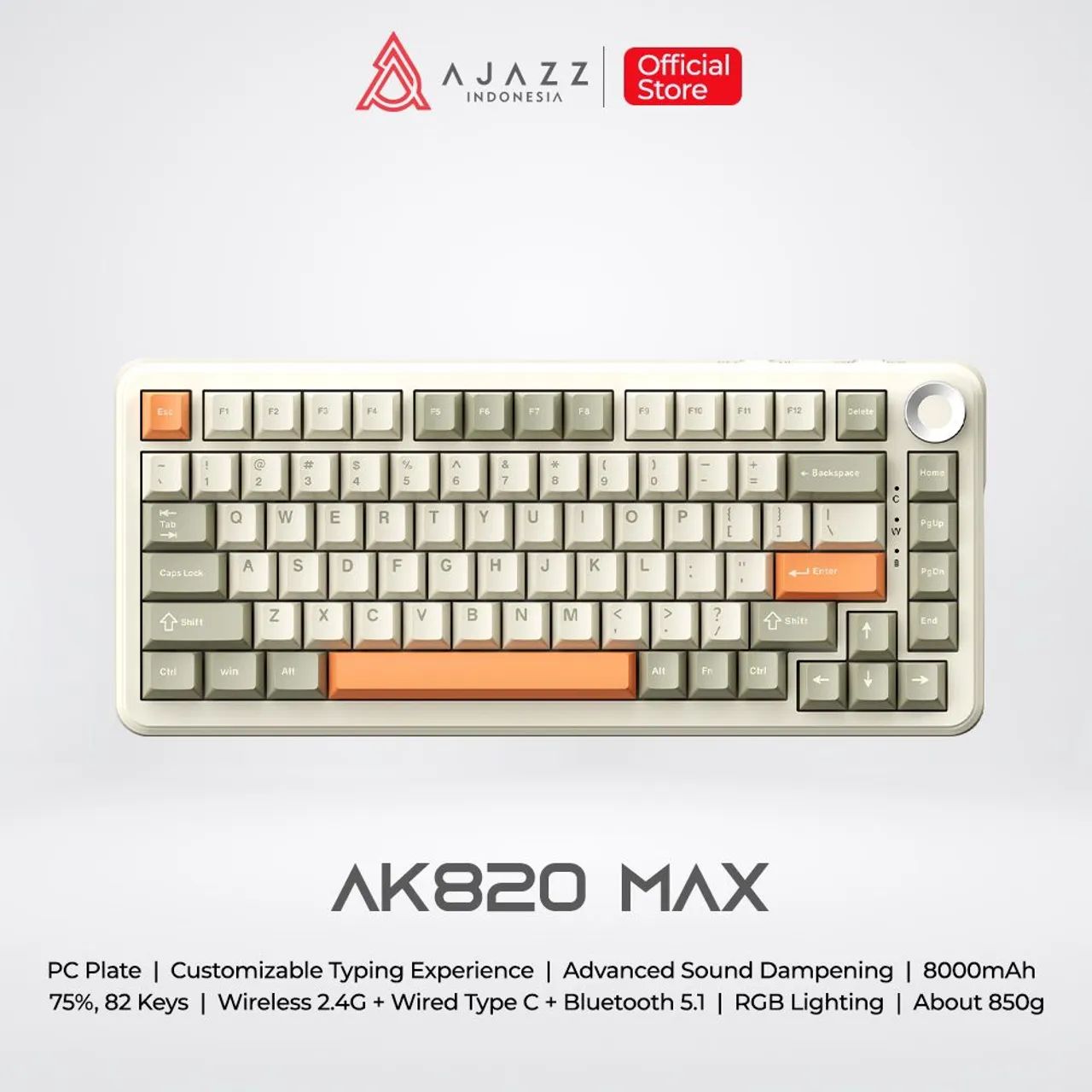 Ajazz AK820 MAX - Novo, lacrado na caixa