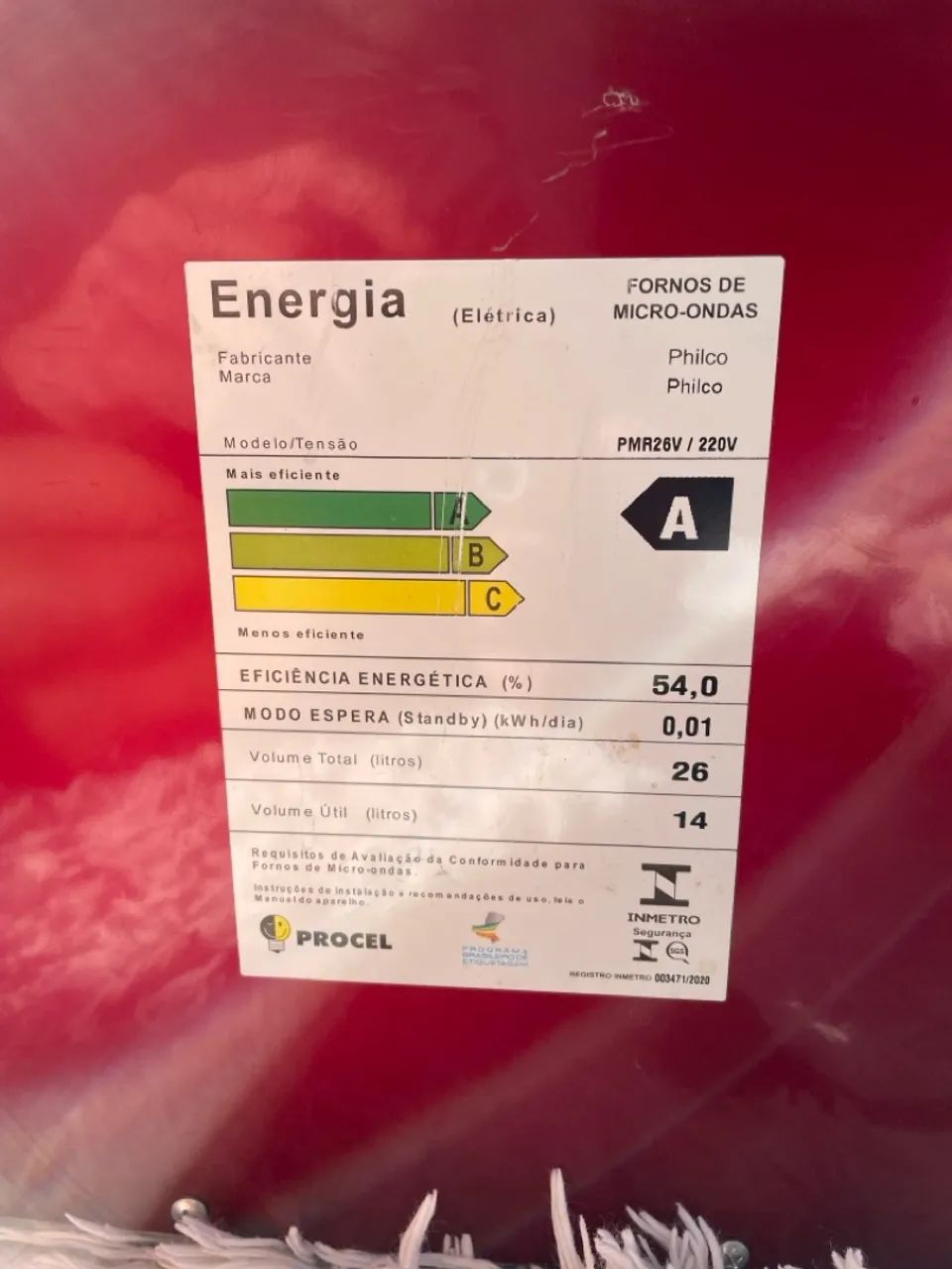 Forno Micro-ondas Philco Retrô Vermelho - Excelente Estado! - Foto 2
