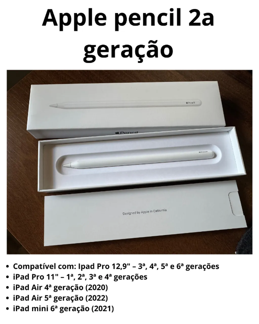 Apple pencil segunda geração NOVA