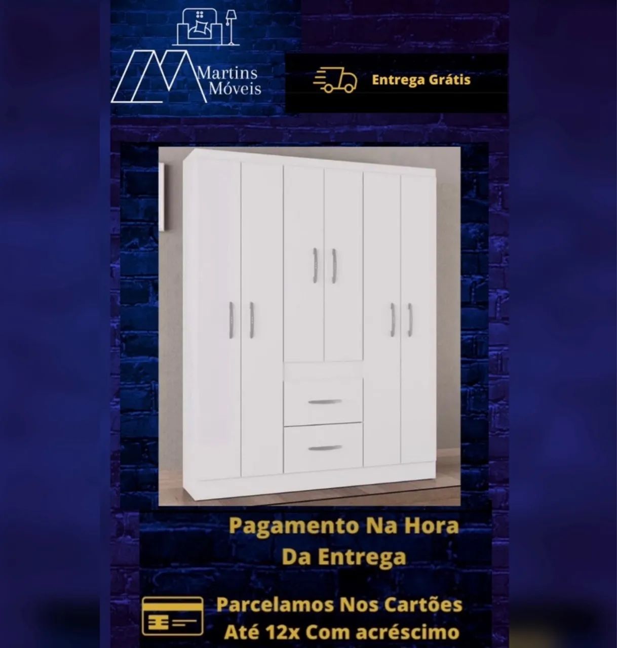 GRANDE PROMOÇÃO*GUARDA ROUPA 6 PORTAS ENTREGA GRÁTIS ACEITA CARTÃO 