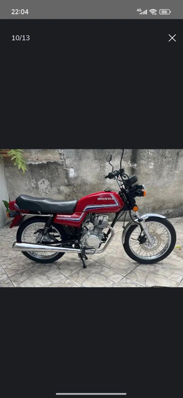 Honda CG 125 vermelha 