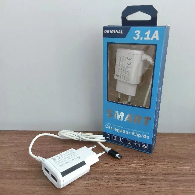 NOVO | Kit 5 Carregador Celular 2 USB com Cabo Fixo - Foto 3