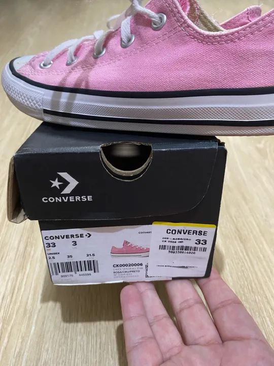 Tênis All Star infantil Rosa 33 - Original  - Foto 2