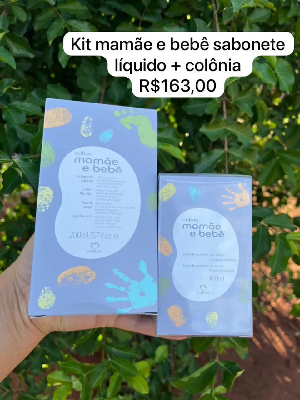 Kit sabonete líquido + colônia mamãe e bebê