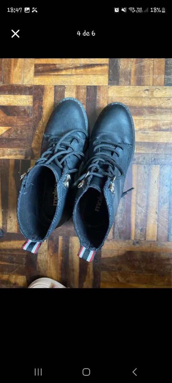 Bota preta moleca 34