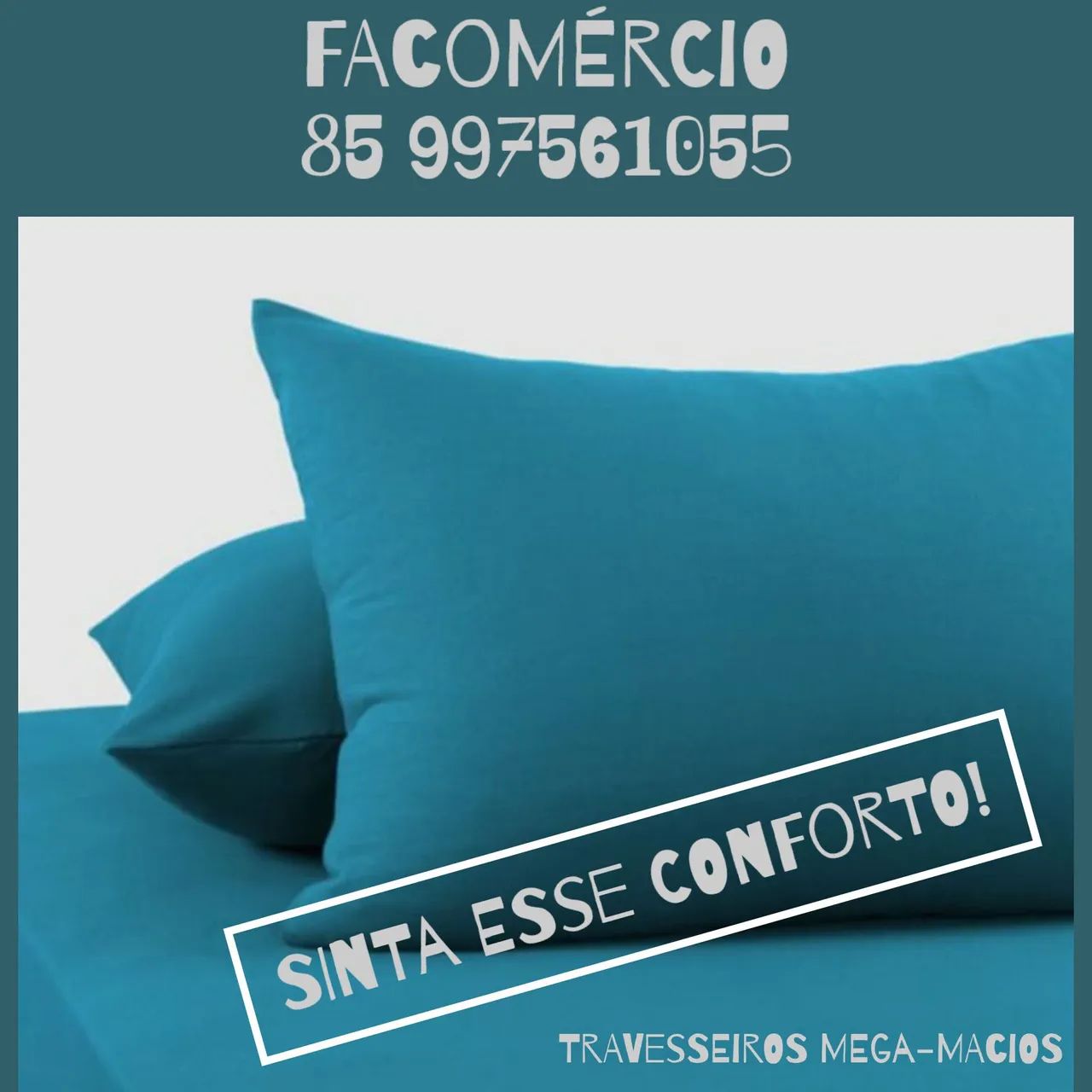 Travesseiros Macios de Fibra de Poliéster Siliconada - Percal 100% Poliéster - Foto 5