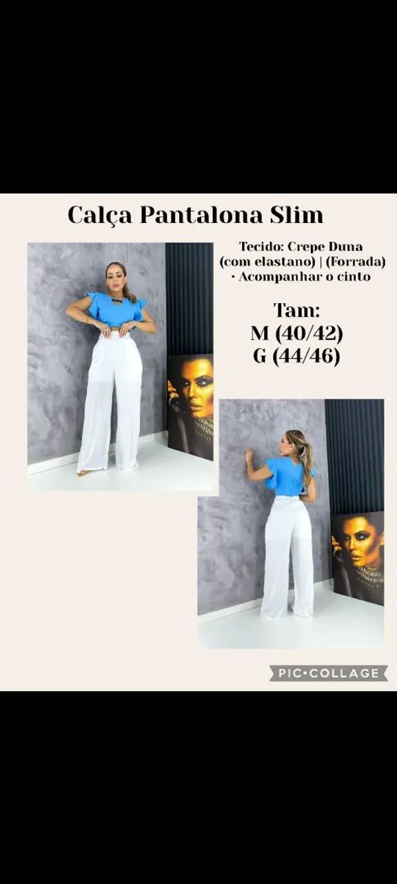 Calça pantalona slim 