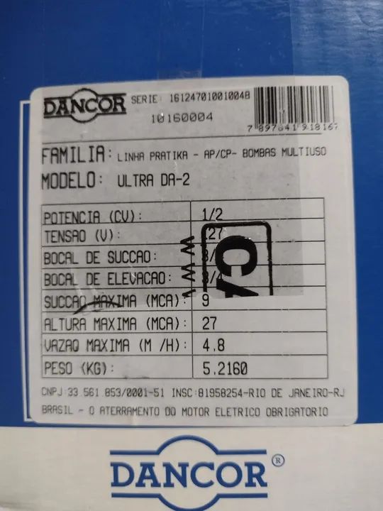 Bomba d'água Dancor Ultra DA-2 - Foto 2