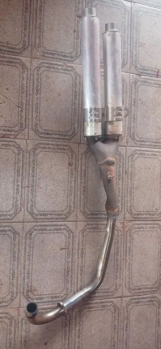 Escapamento duplo para moto R$ 250,00. - Foto 2