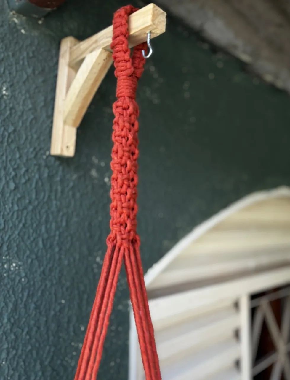 Suporte de Plantas em Macramê - Terracota | Feito à Mão - Foto 2