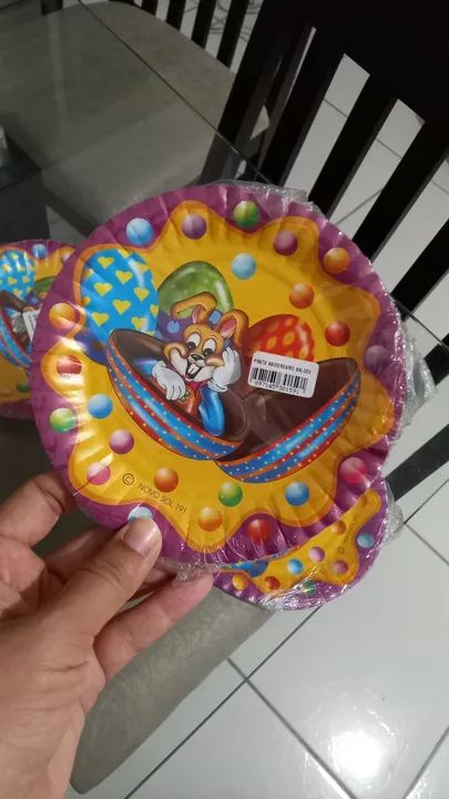40 Pratinhos de festa aniversário Coelho ovos de chocolate Páscoa - Foto 2