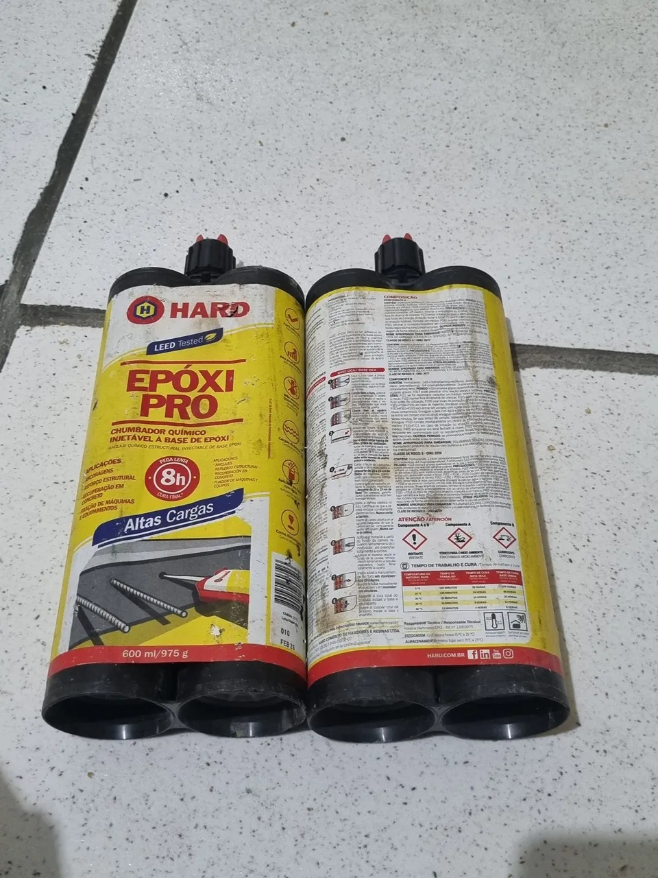 Chumbador Químico Epoxi Pro Hard 600ml