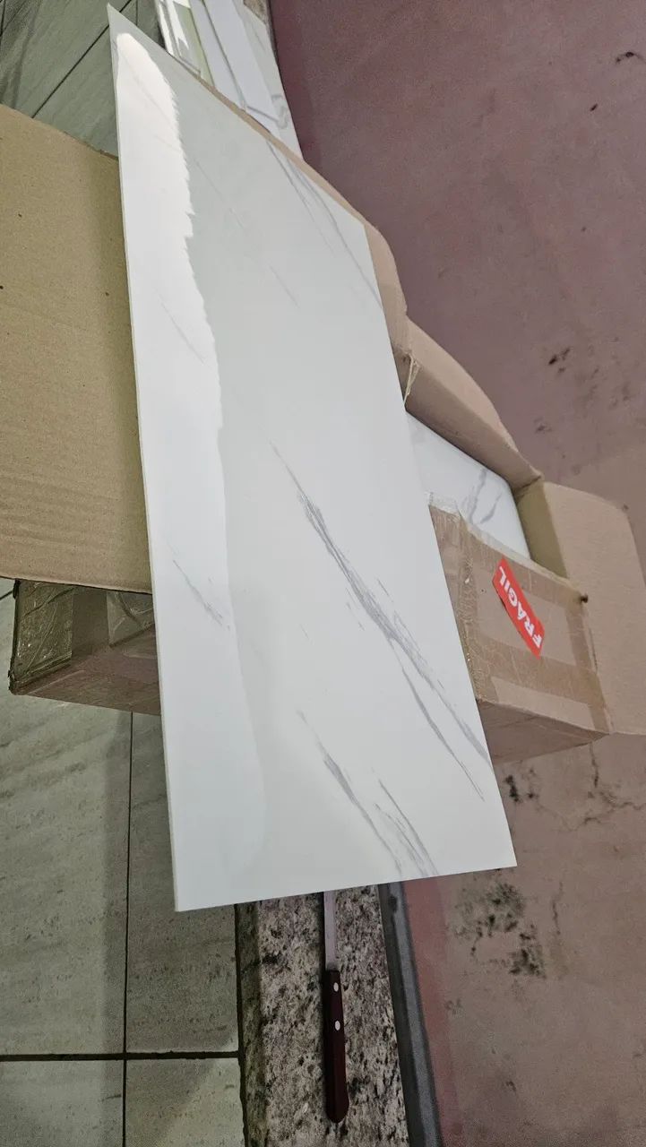 Papel de parede Porcelanato marmorizado para decoração - Foto 5