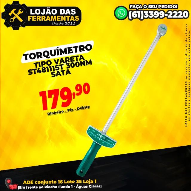 Torquímetro Tipo Vareta ST48111ST 300NM SATA