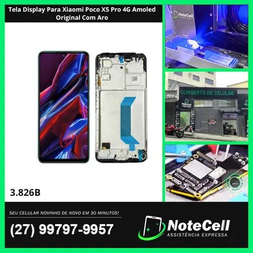 Tela Display Para Xiaomi Poco X5 Pro 4G Amoled Original Com Aro- Instalação Expressa!