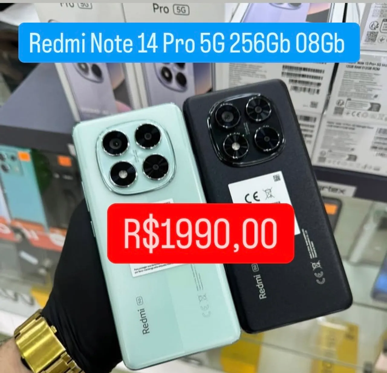 ***Redmi Note 14 Pro 5G 256GB 8GB - Novo Entrega Grátis Garantia ***