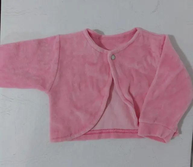 Casaquinho de Bebê em Soft - Rosa 