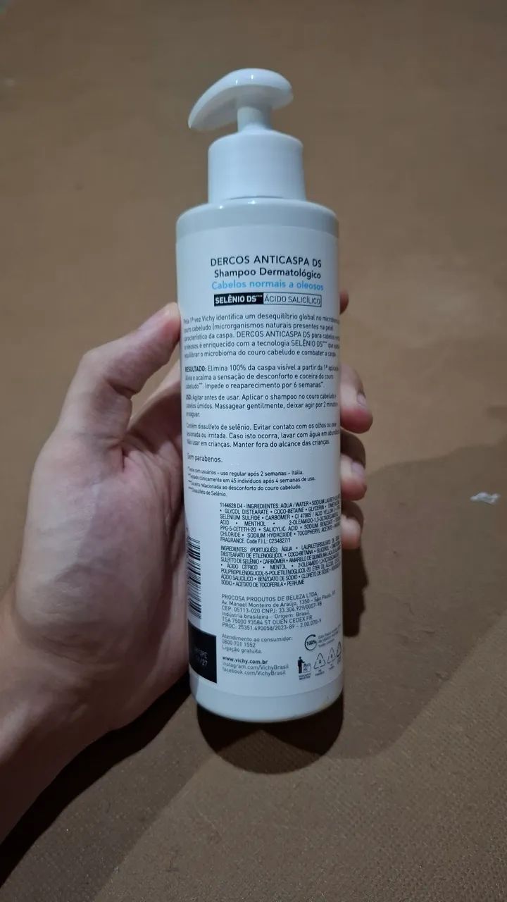 Usado uma única vez Shampoo Vichy,Dercos Anticaspa DS 300g - Foto 3