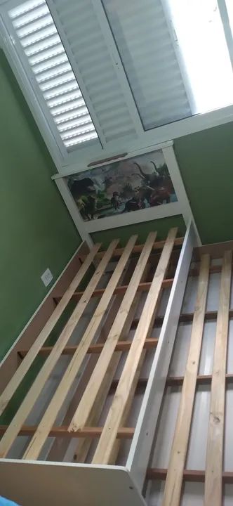 Cama Solteiro com auxiliar 