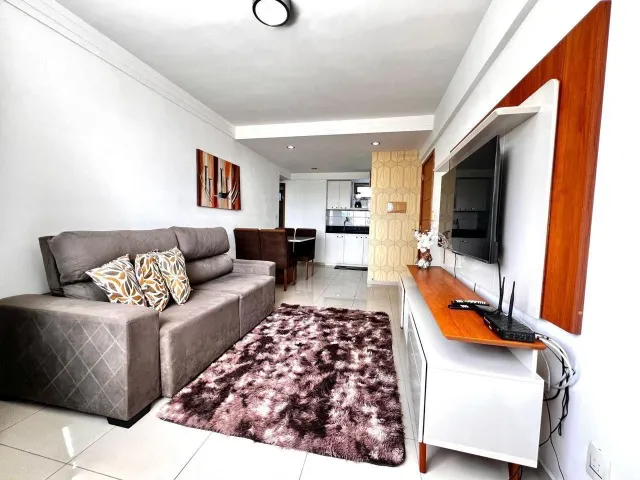 Apartamento em Ponta Negra, Cristallo Beach, vista mar, com 2 quartos, 1 suíte, mobiliado.