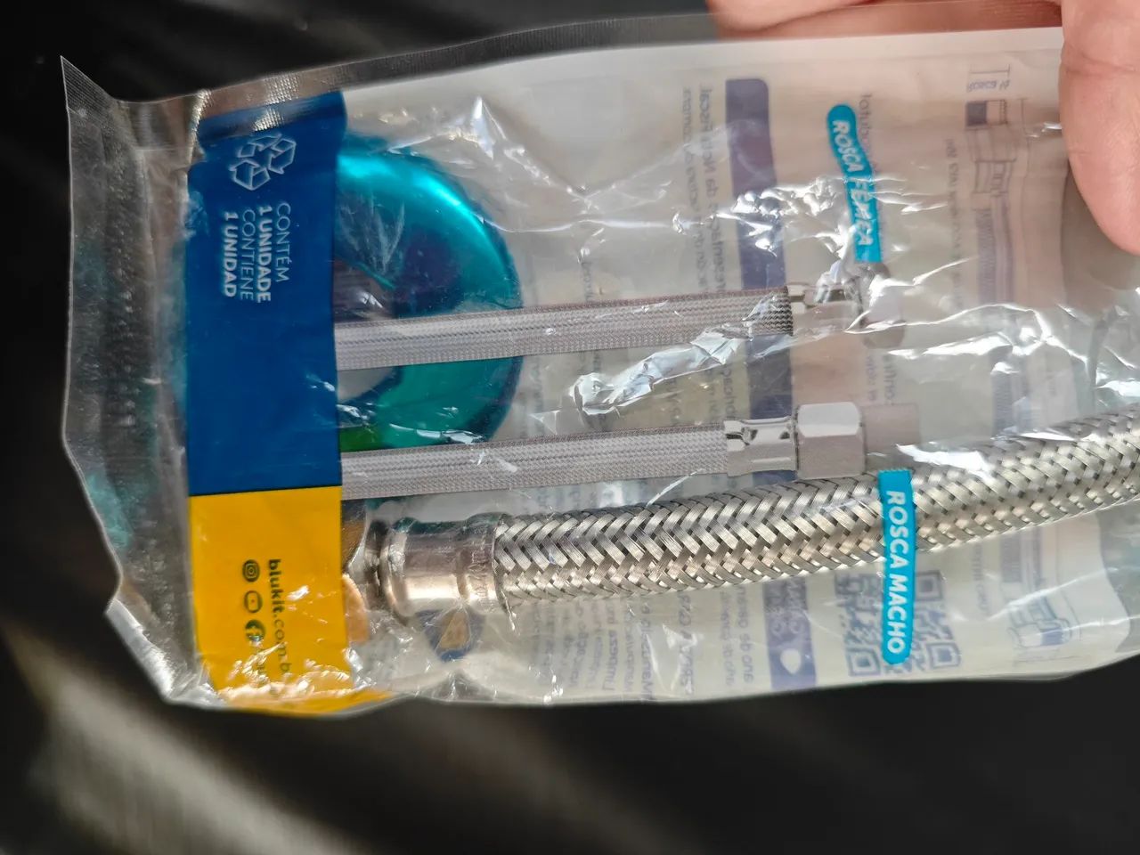 Mangueira de Chuveiro 1/2 Rosca Macho - 1,5m - Novo