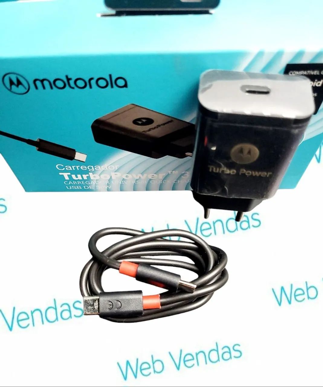 CARREGADOR TURBO POWER MOTOROLA TIPO C - C  - Foto 4